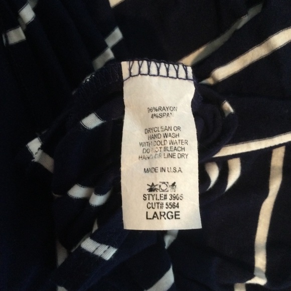 Entro Navy Striped Top Large - Picture 3 of 4